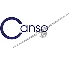 The logo shows the word &ldquo;Canso&rdquo; with a large blue &ldquo;C&rdquo; and a grayscale aircraft illustration forming the crossbar of the &ldquo;A.&rdquo;.