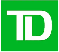 Logo TD composé des lettres « TD » en blanc et en gras, sur un fond carré vert vif.