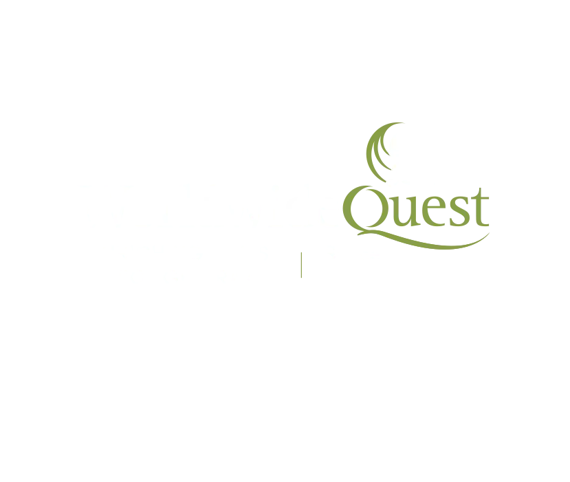 Worldwide Quest logo with a bird in flight above green text &ldquo;Quest&rdquo;, white text &ldquo;Worldwide&rdquo;, &ldquo;Enriching lives through travel&rdquo;, and &ldquo;Since 1970&rdquo; on a light gray background.